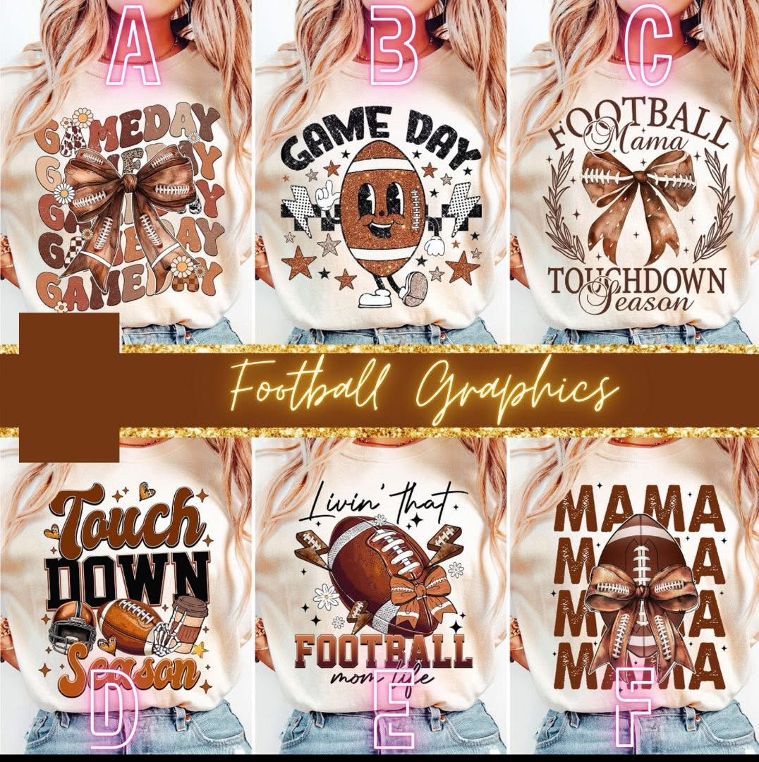 Football collage tees