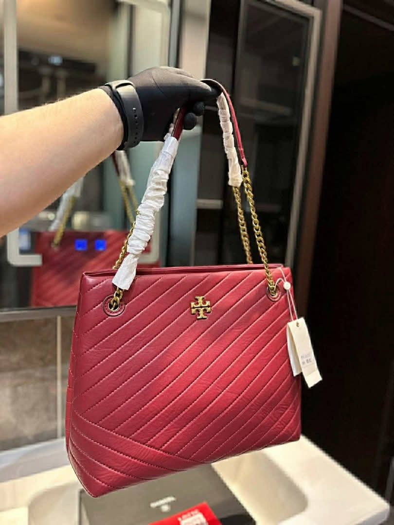 TB Quilted Bags Chain Strap Red