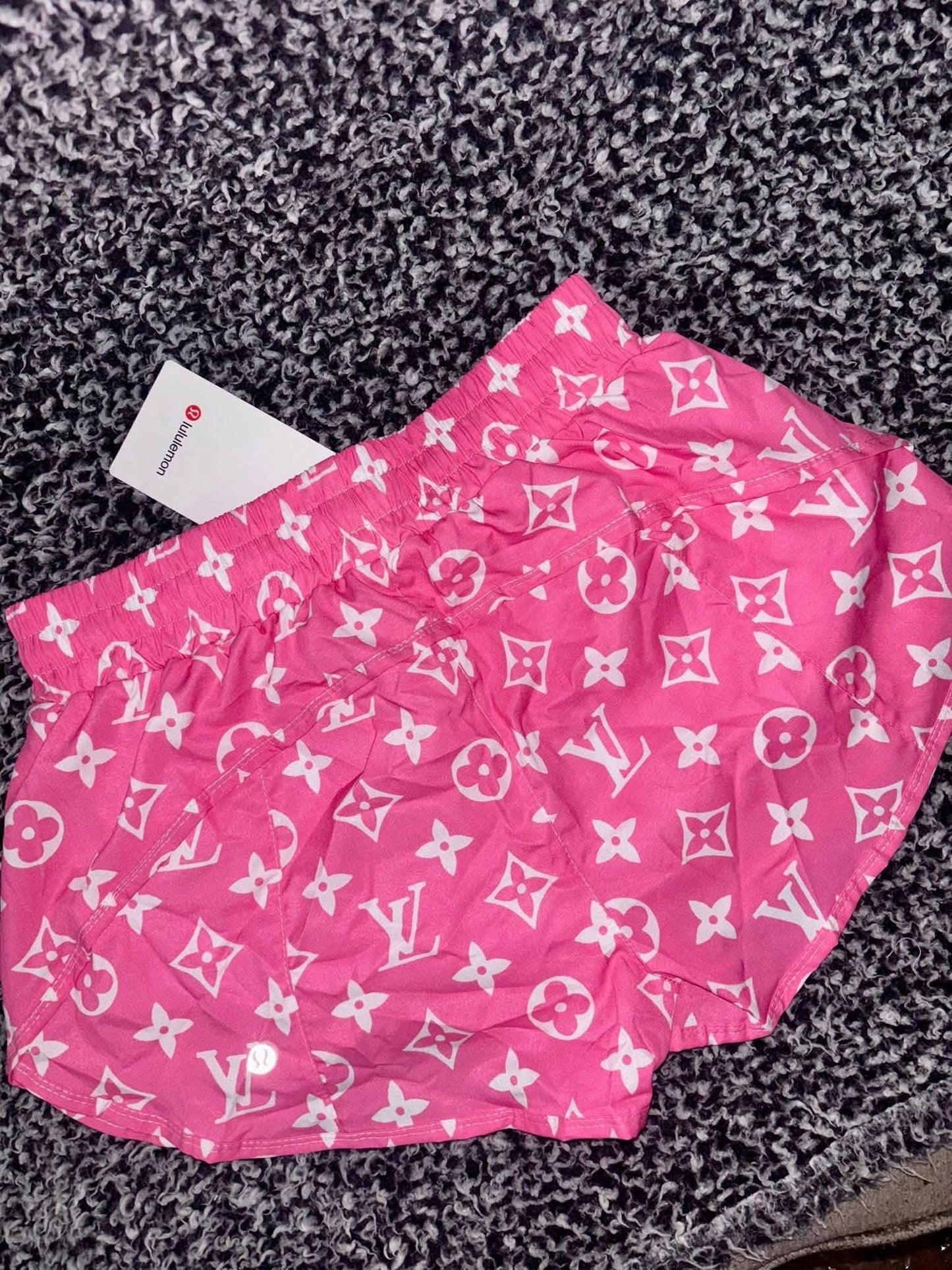 π Lu Boujee Mono Shorts Pink