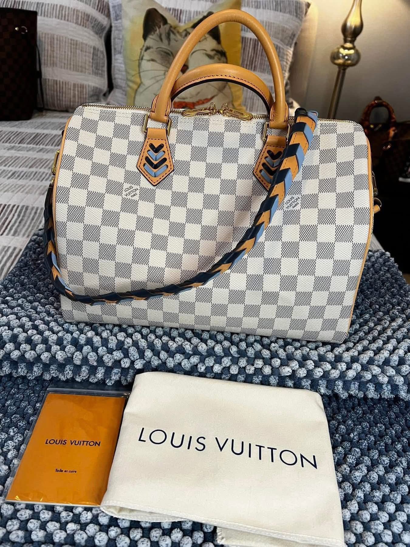 Elle Checker/Blue Bag