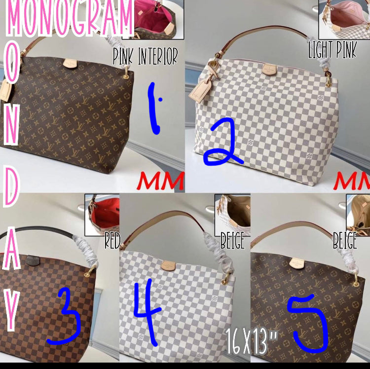 Monogram monday tote