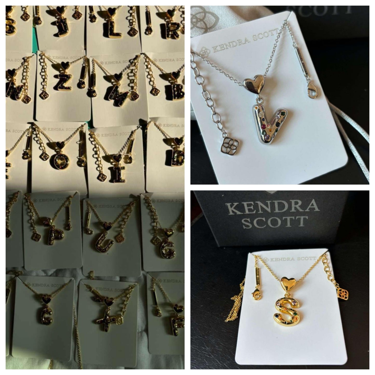 K-S Bubble Jewel Initial Necklace