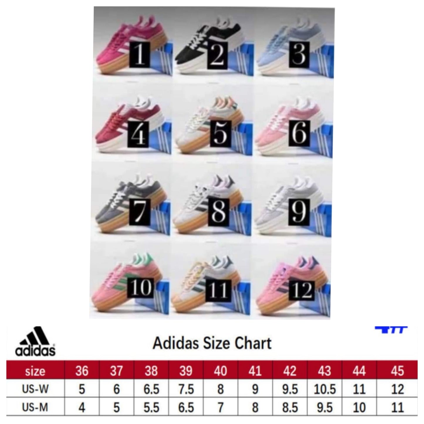 Adi Gazelle Shoes (Style 11-12)