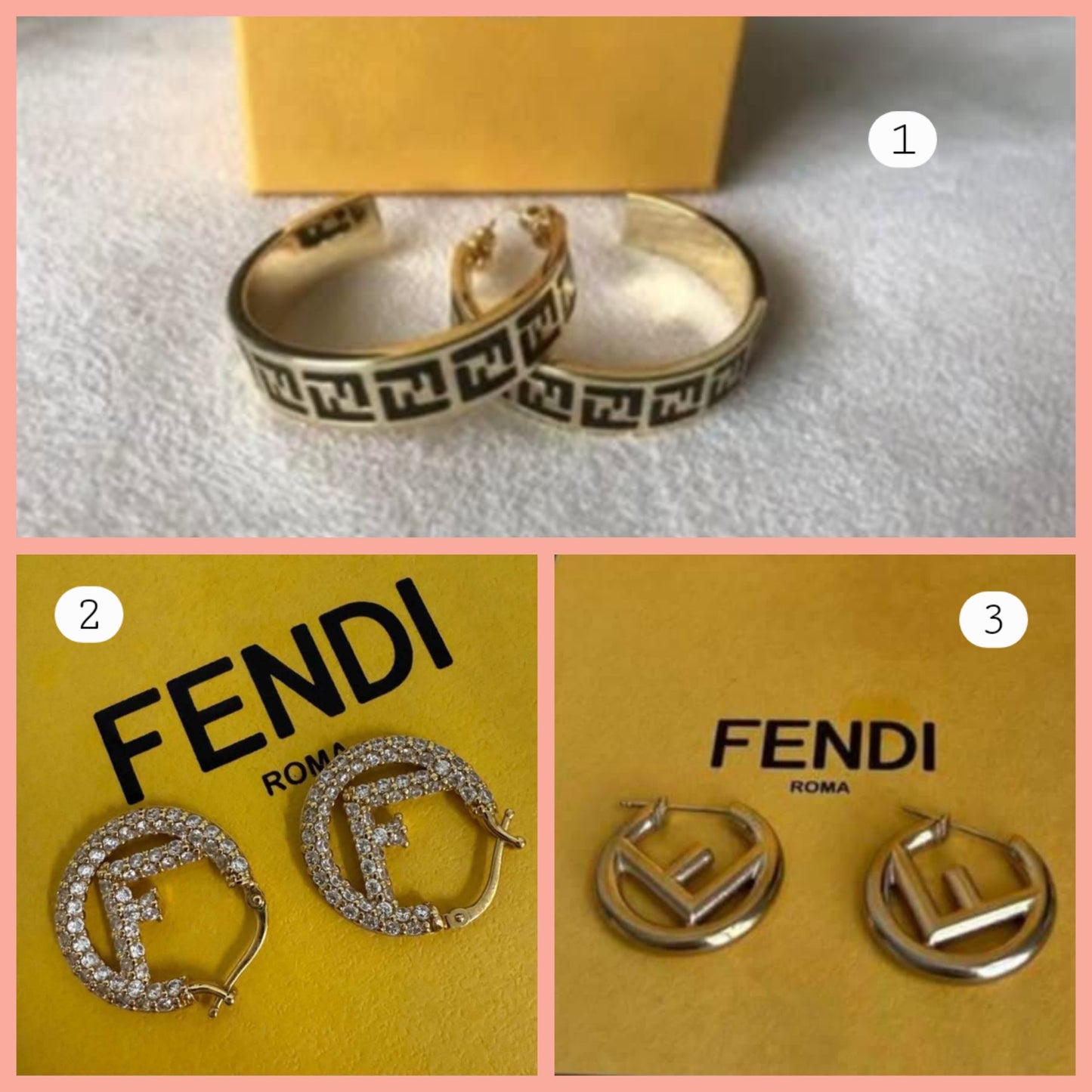 FF Hoop Earrings Earrings 3 Styles