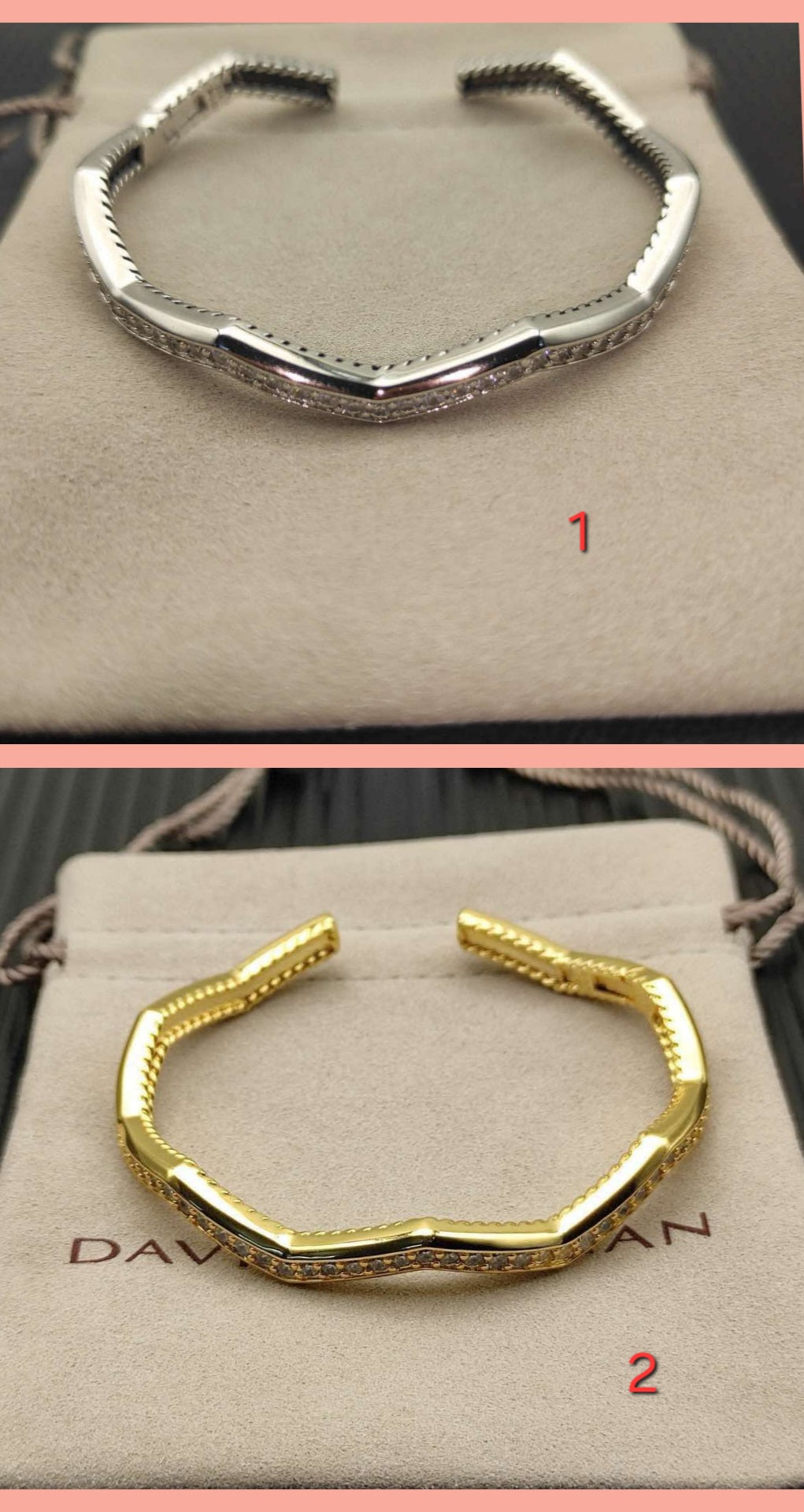DY ZipZag Cuff Bracelets