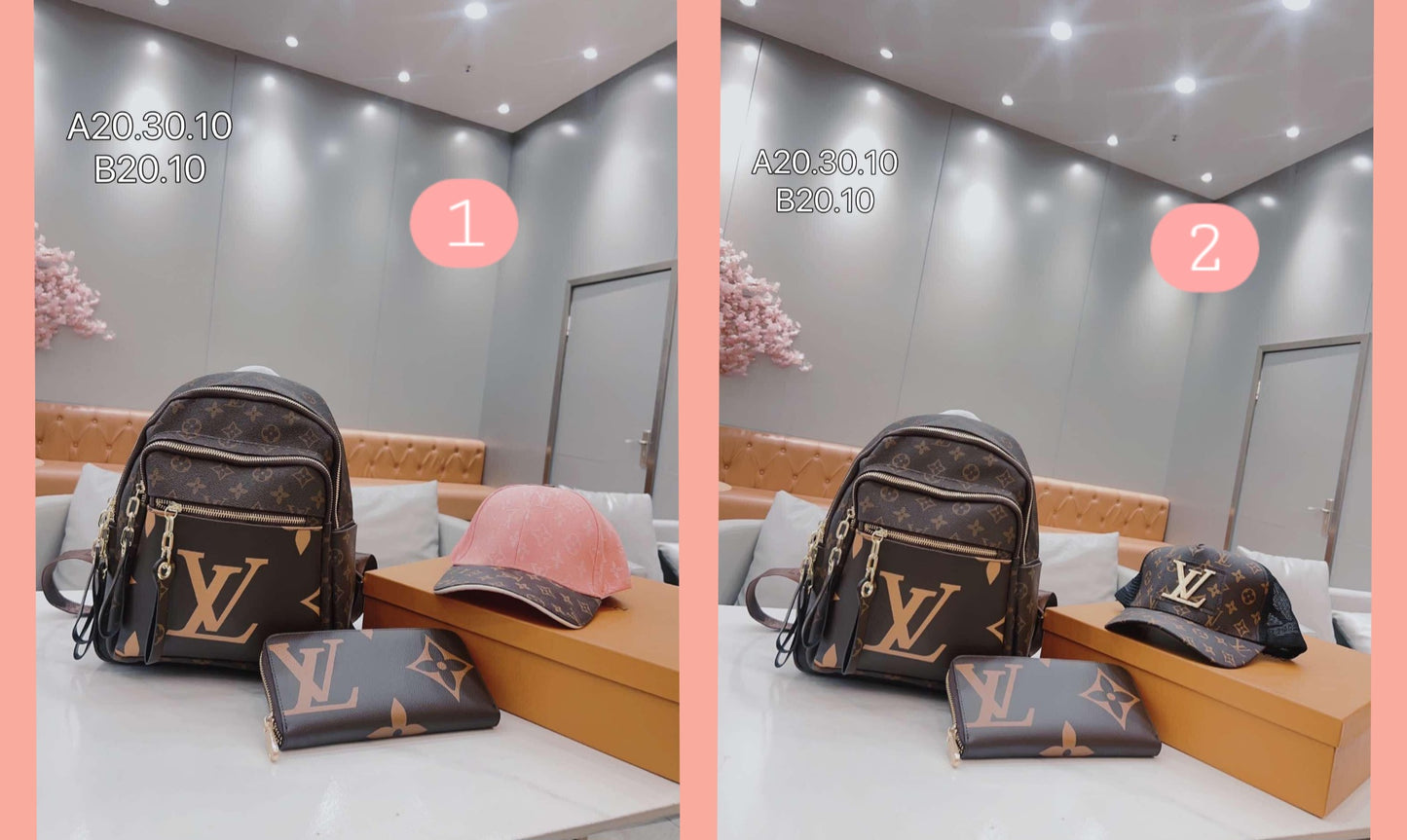 L Sets Bag/Hat/Wallet