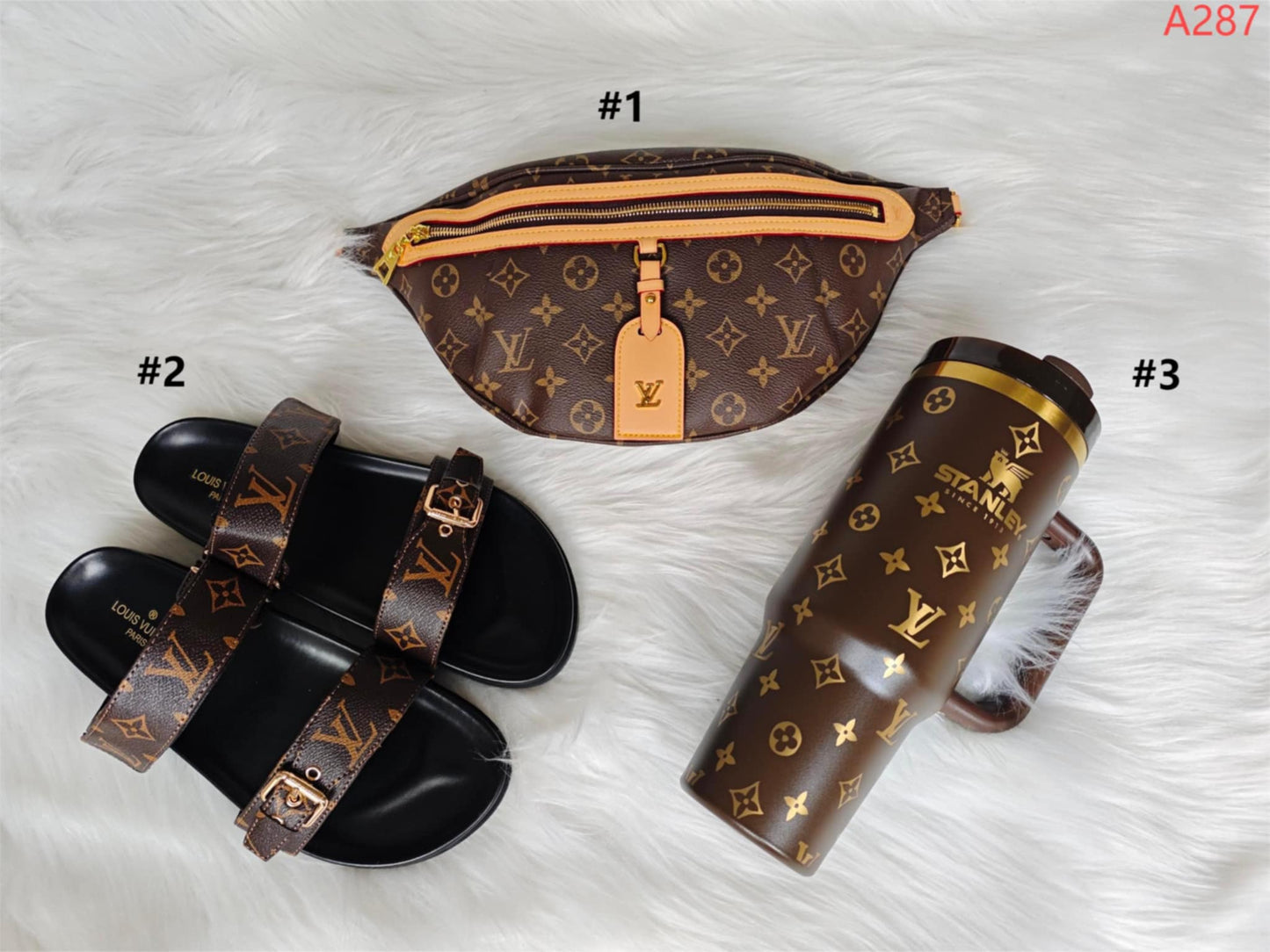 L Brown Bum Bag/ Cup / Sandal BUNDLE