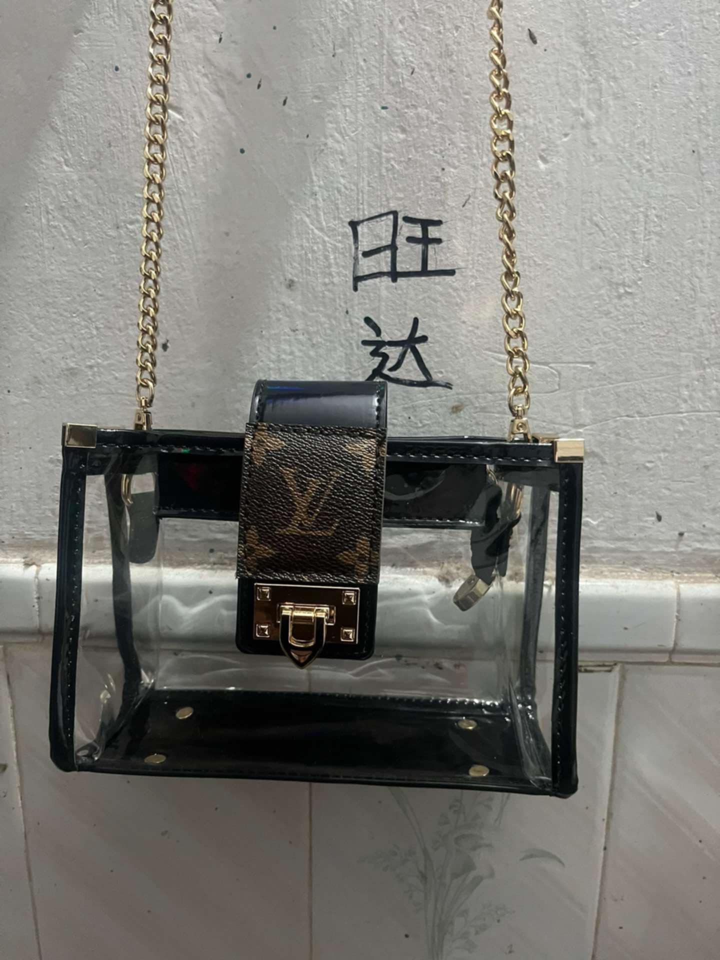 Clear L Crossbody Bag