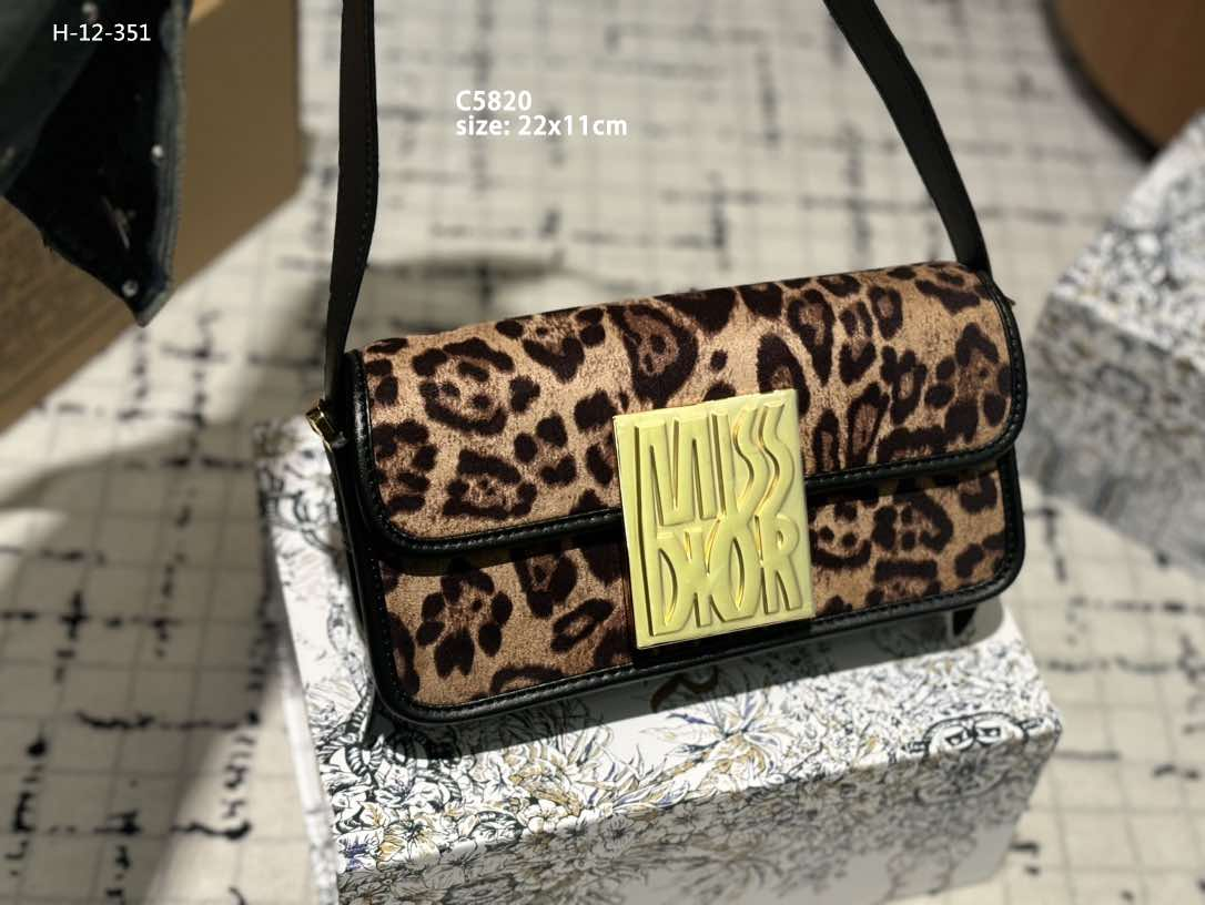 Miss D Leopard Shoulder Bag