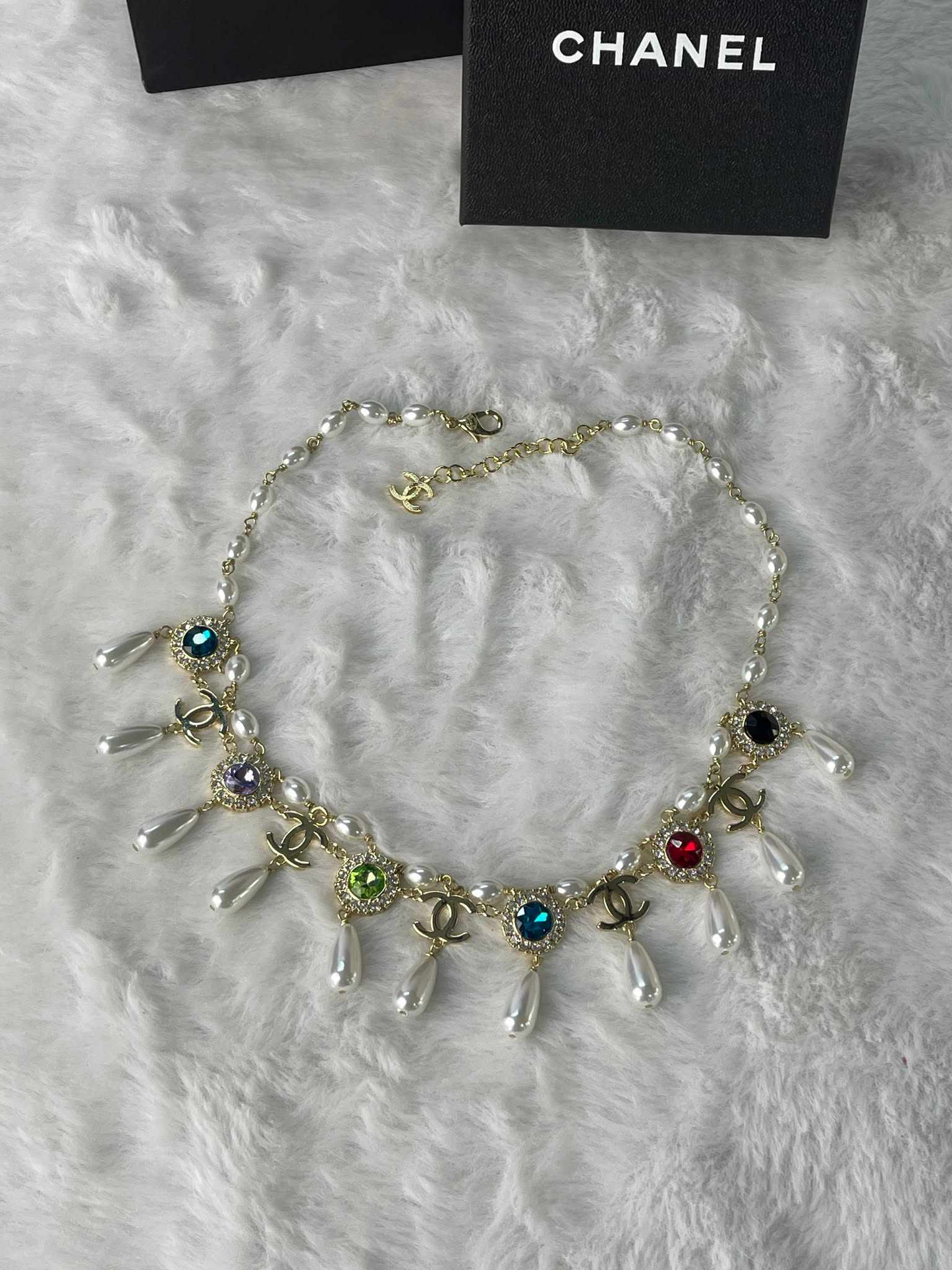 CC Charm/ Pearl Necklace