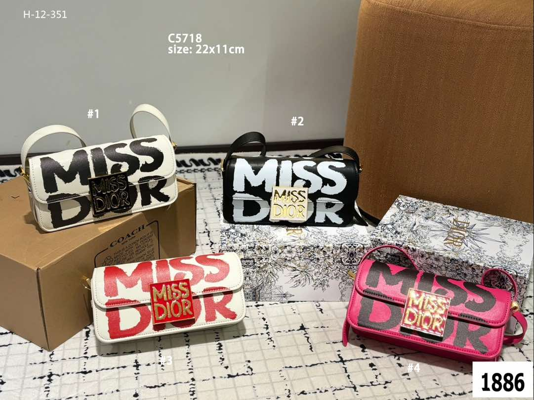 Miss D Graffiti Shoulder Bags