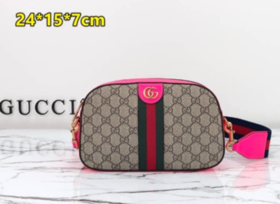 G*G Mono/Pink Crossbody Bag
