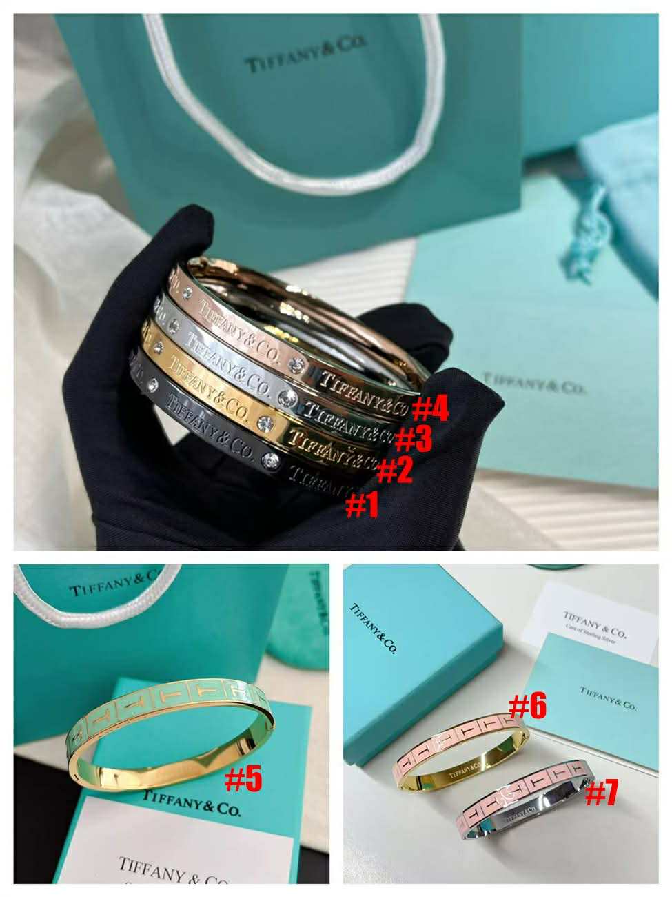 T&C Cuff Bangle Bracelets