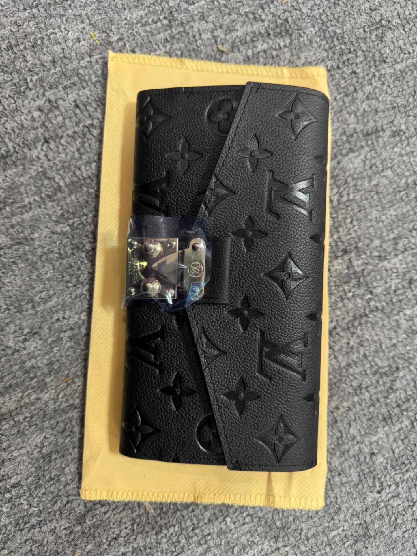 L Full Size Black Mono Wallet