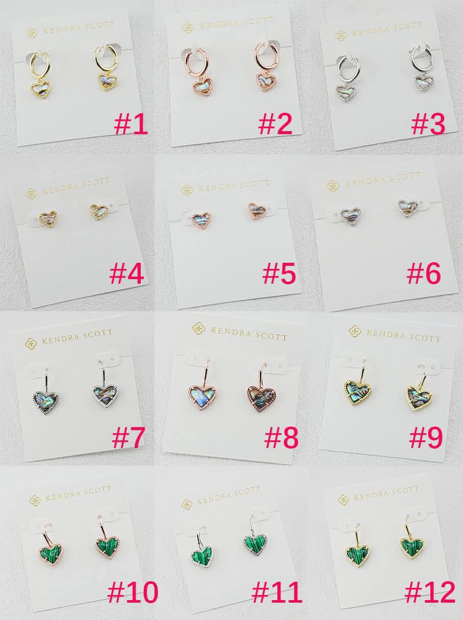 K-S Heart Earrings