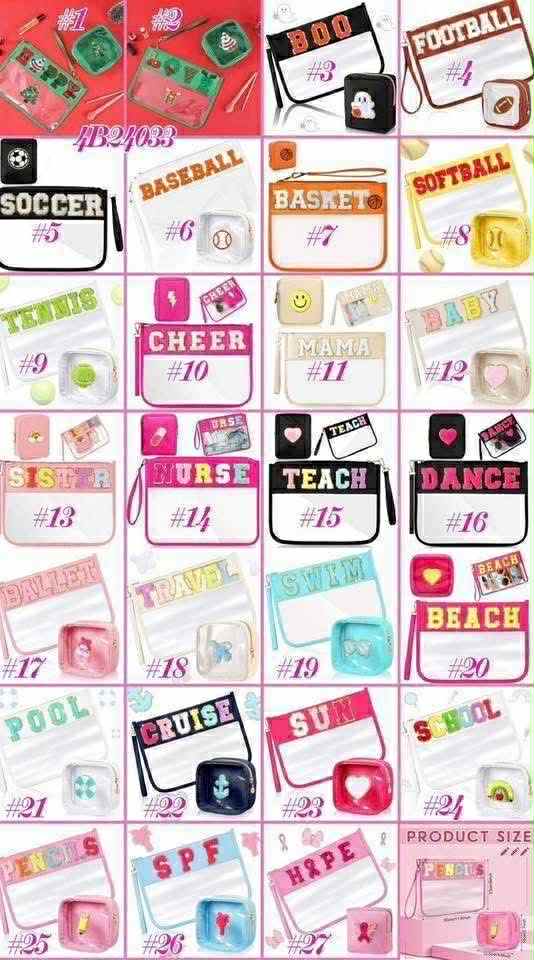 Clear Pouch Sets 1-27