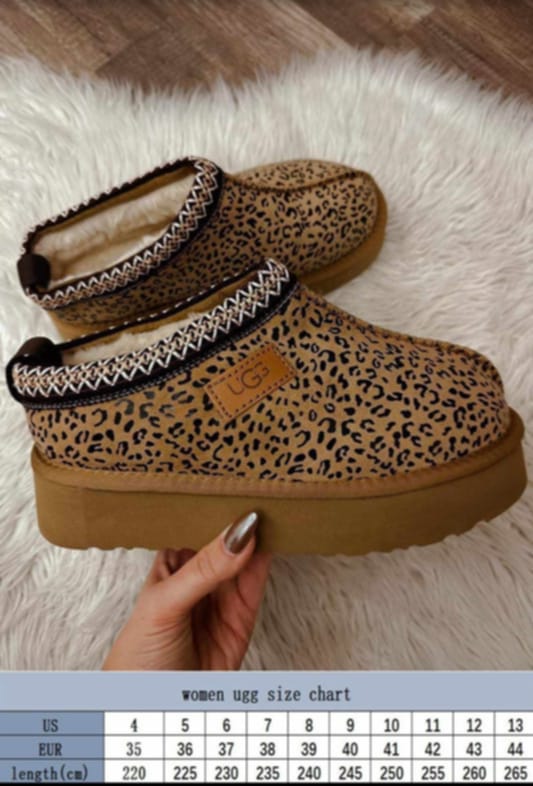 U Leopard Platform Slip-On Boot