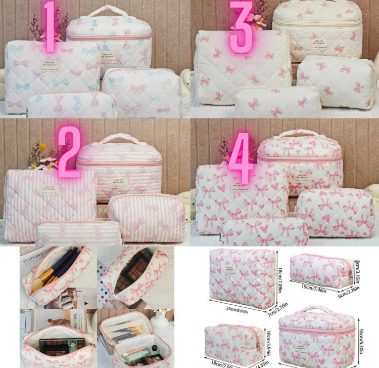 Cosmetic Bags Bow Collection