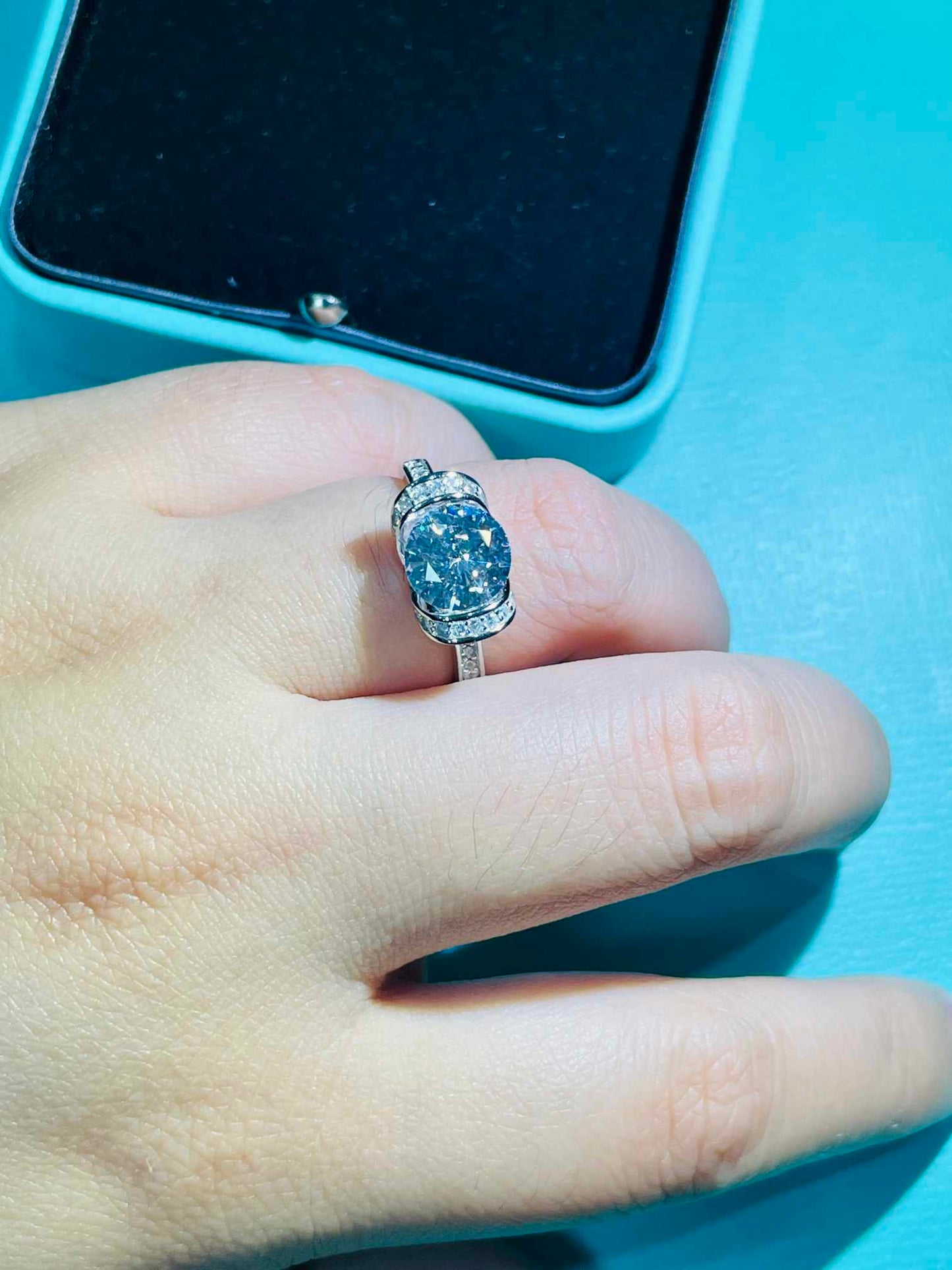 T Blue Stone Ring