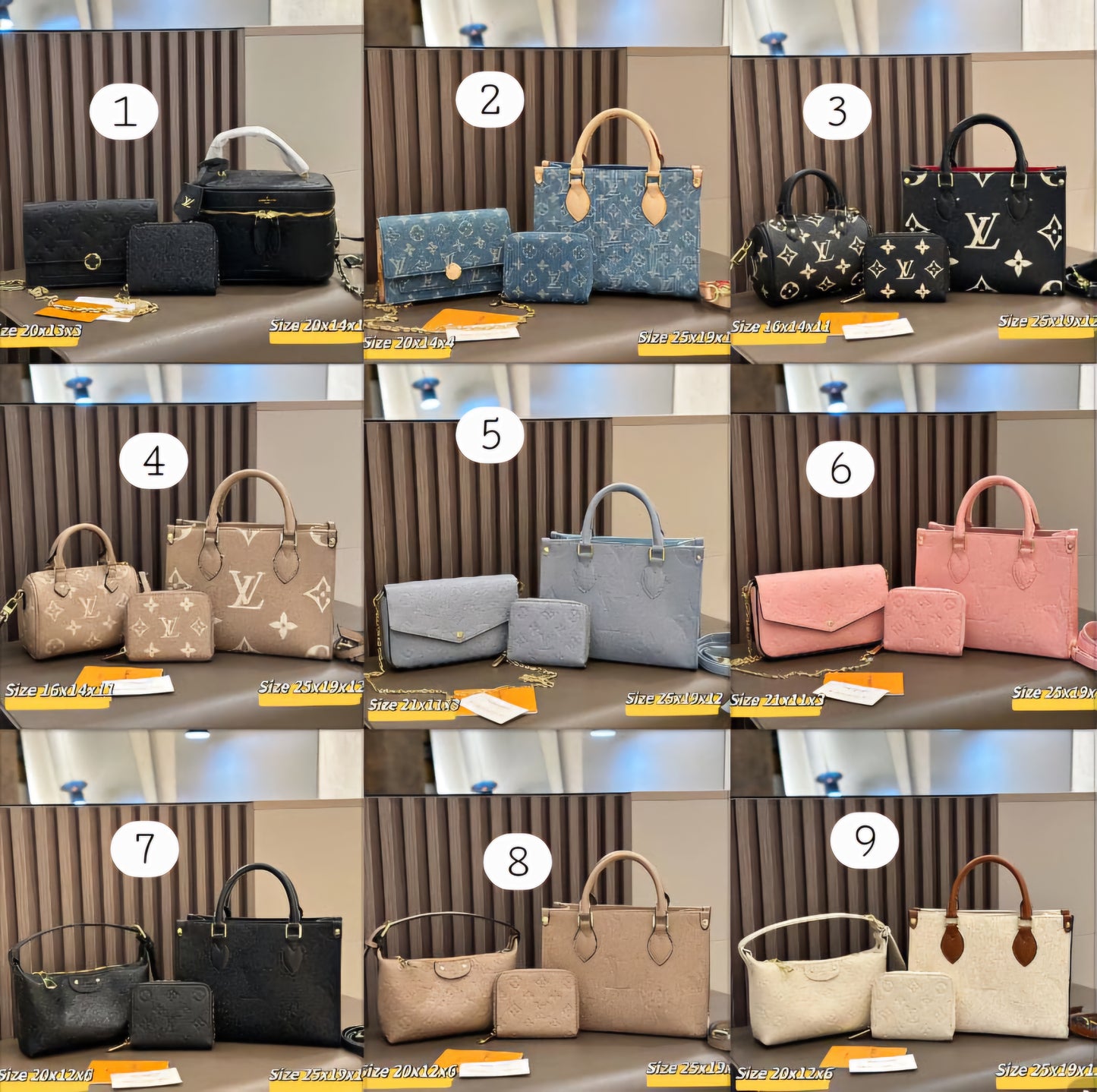 L Bag Sets 1-9 NEW