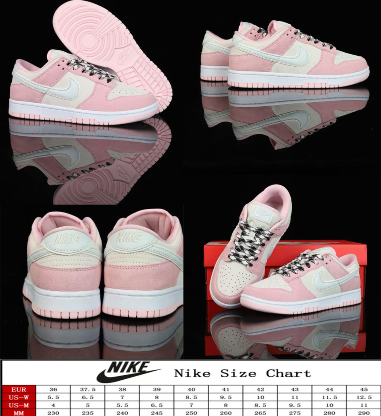 NKE Sneakers Pink/White