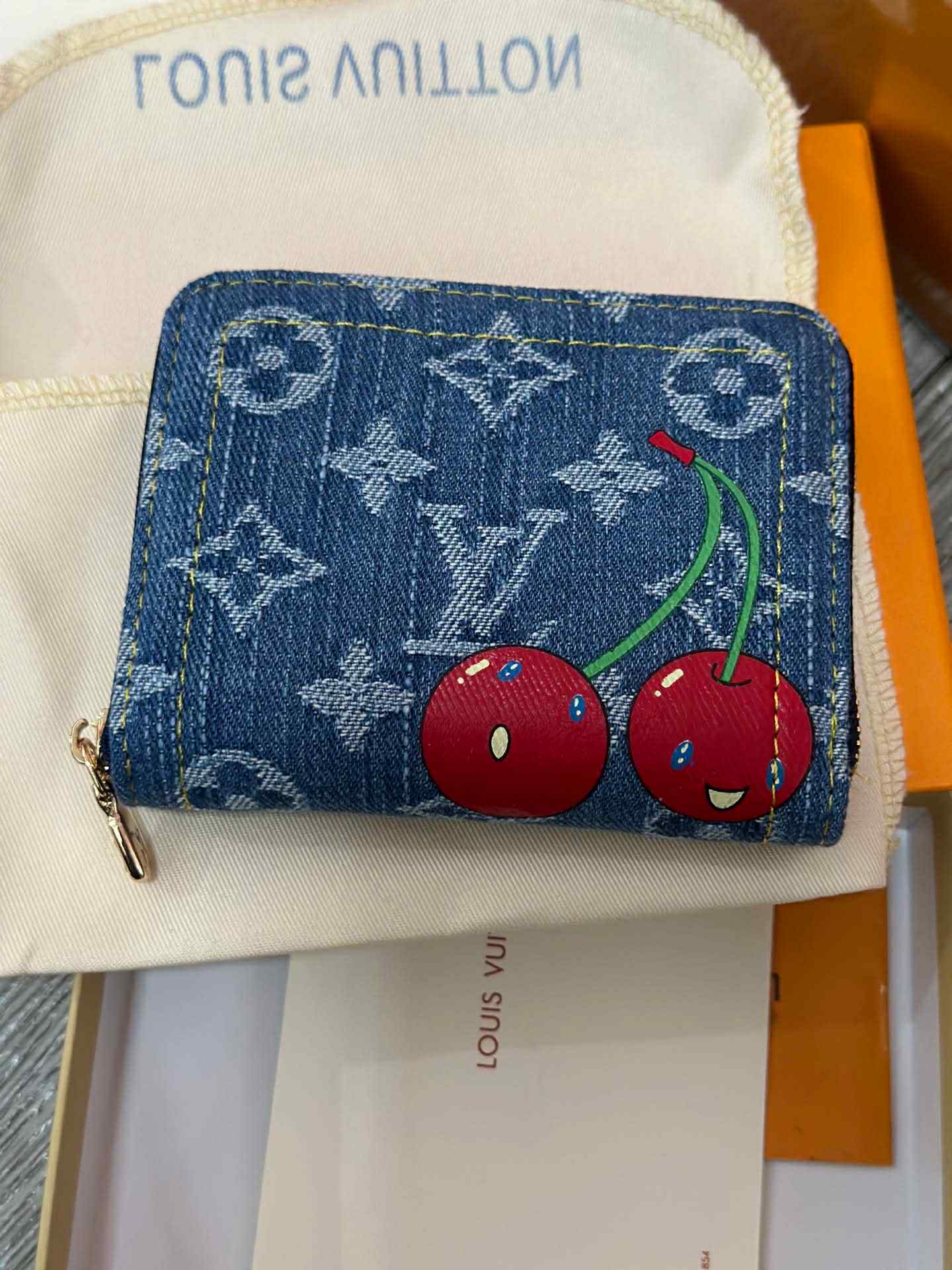 L Denim/Mono Wallet