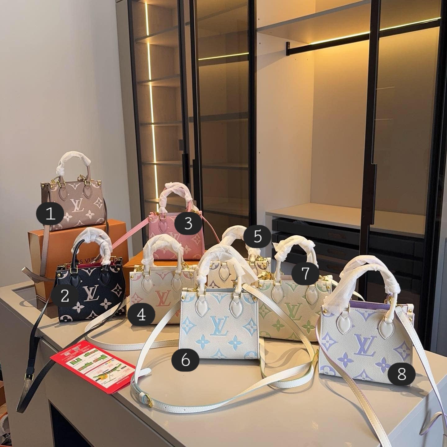 L Go Bags White/Pastel