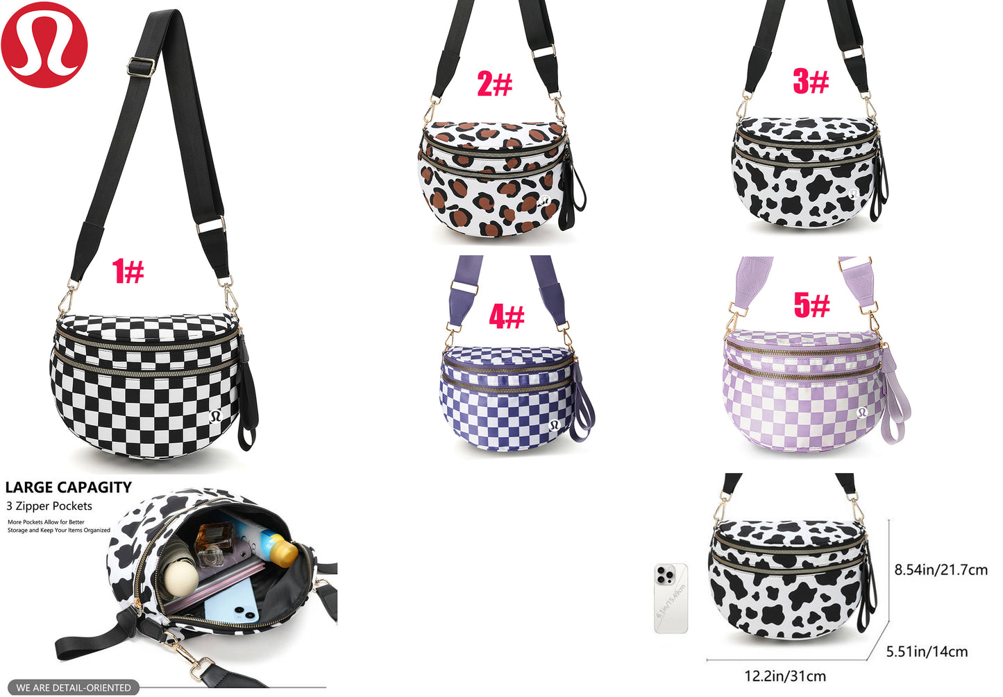 π Lu Side Crossbody Bags