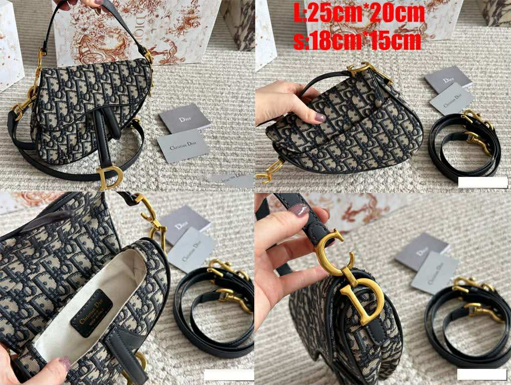 D Black Mono Saddle Bag