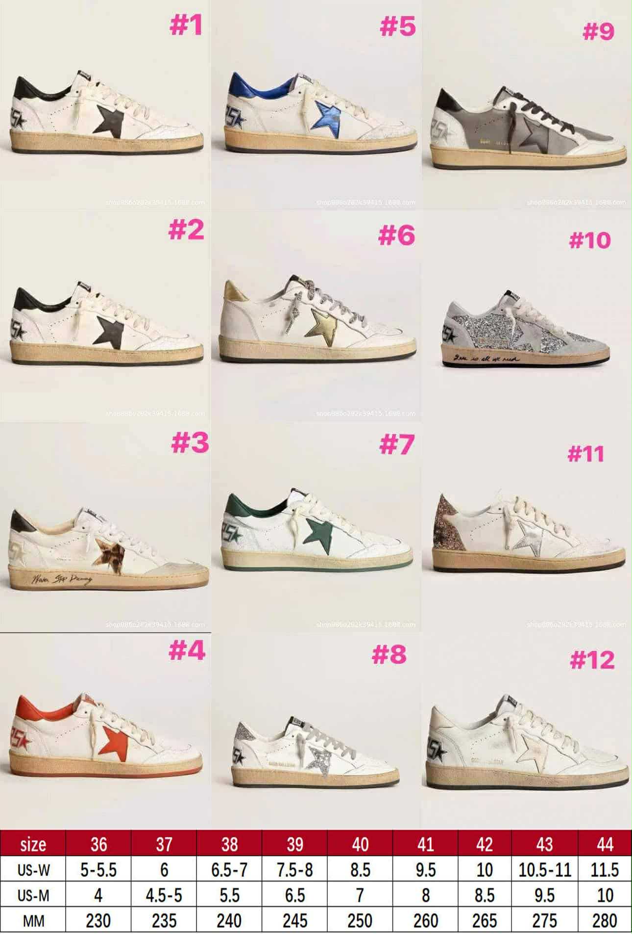 GOLDEN G Shoes 1-6