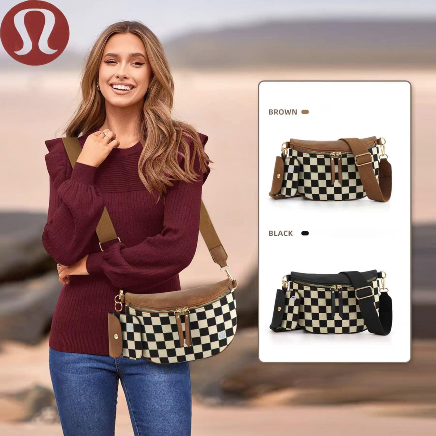 π Lu Checkered Bag