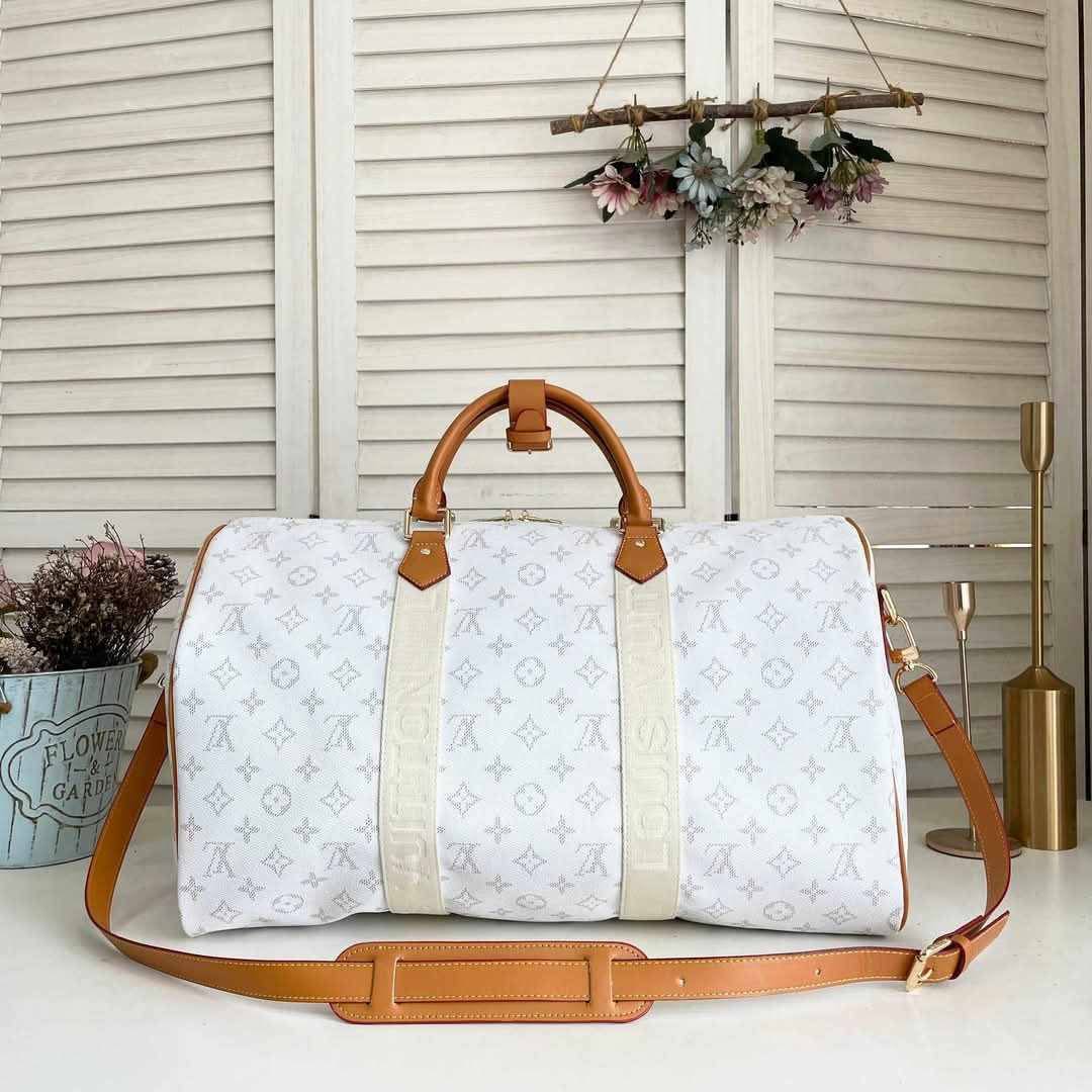 L White Duffle NEW