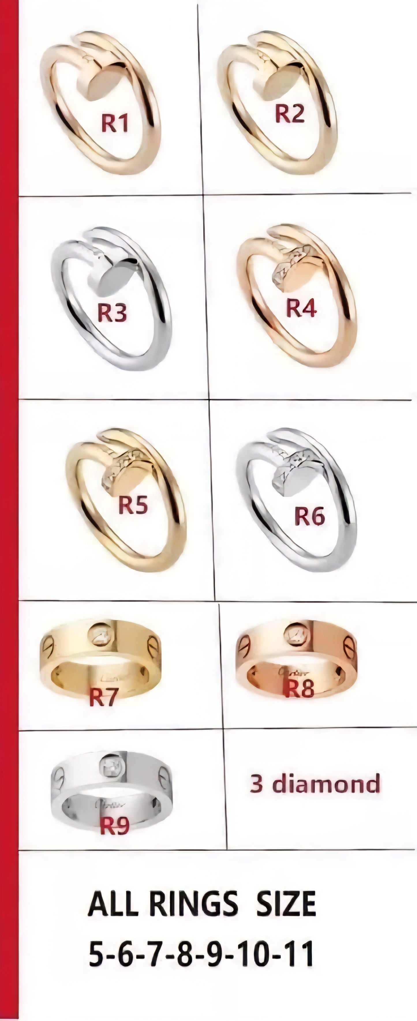 Carti Variety Rings R1-R9
