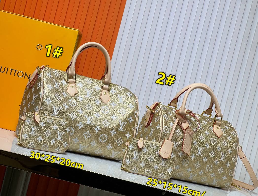 L Gold Speedy Bags