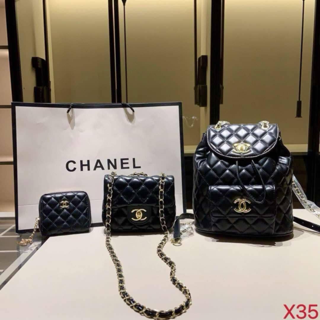 CC Black Quilted Set