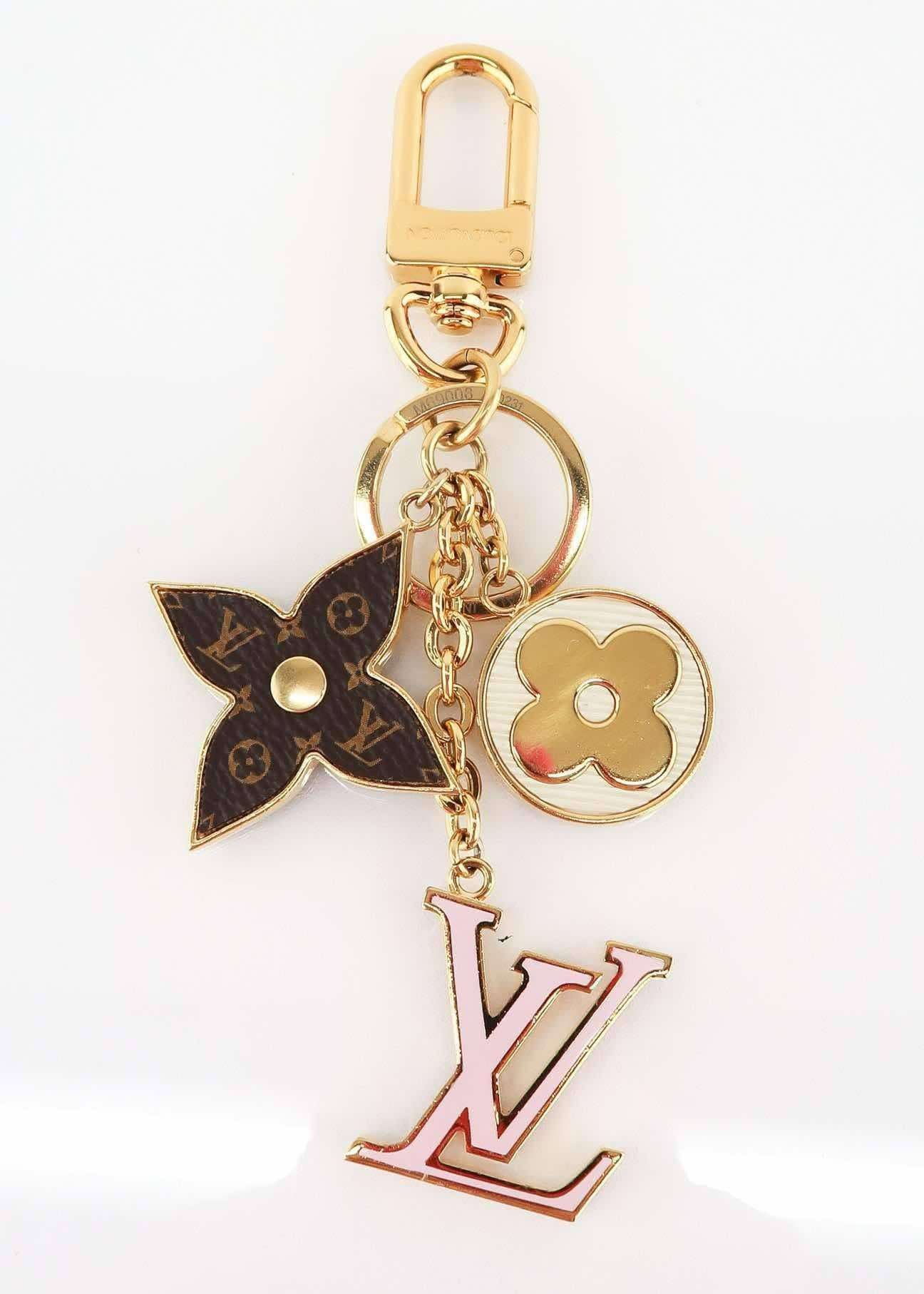 L Logo Charm Keychain 3