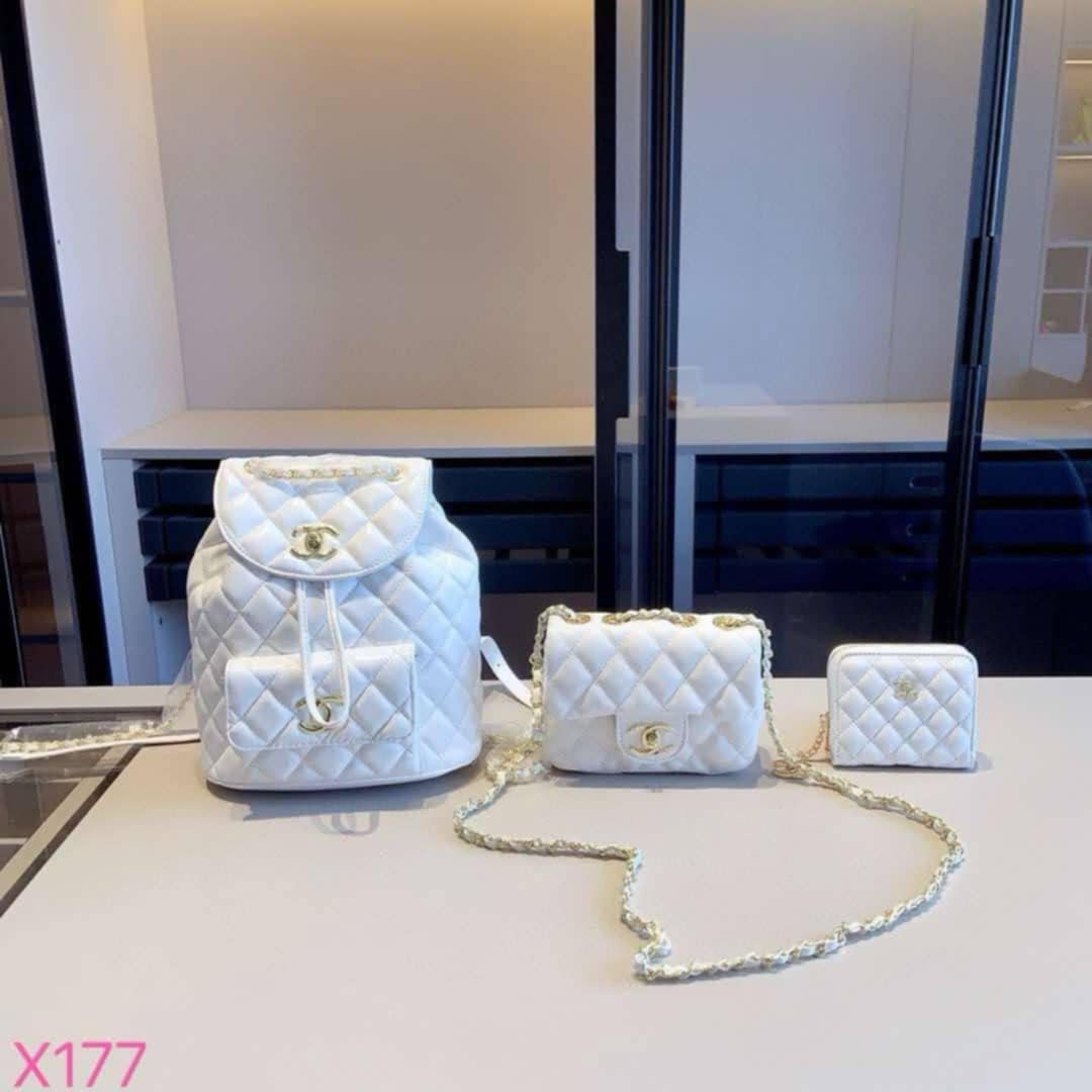 CC White Quilted Set