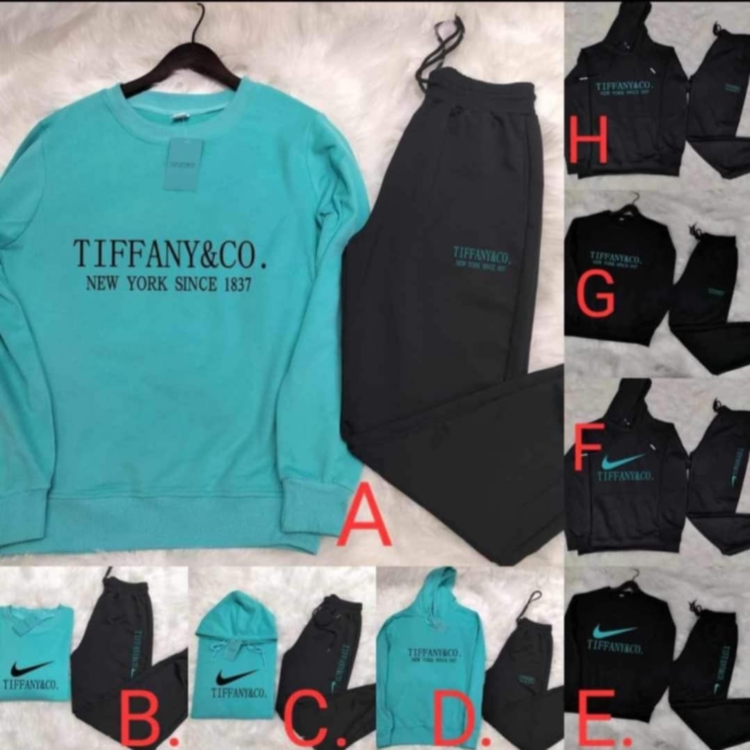 T-Blue/Black Sweat Sets