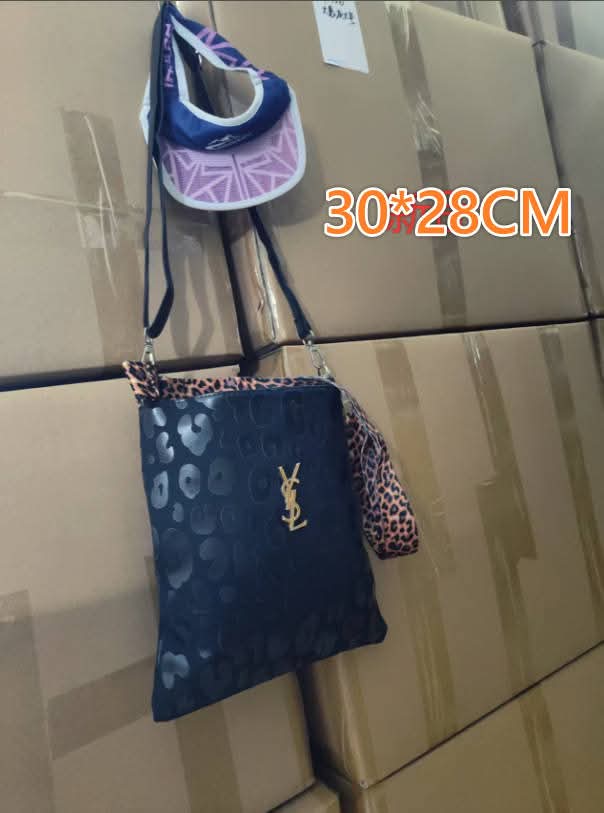 Y Black Leopard Crossbody