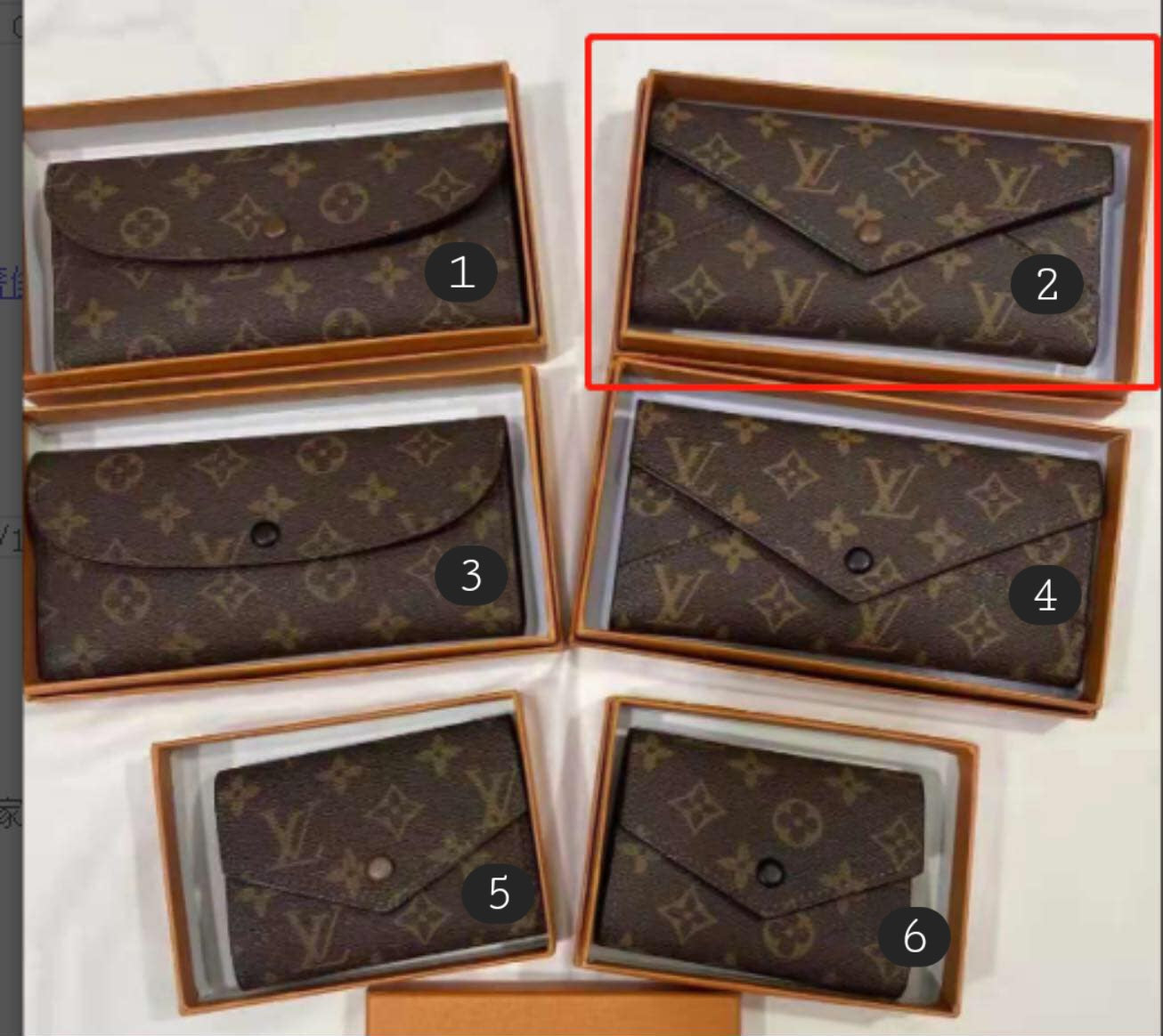 L Brown Mono Bags 1-6
