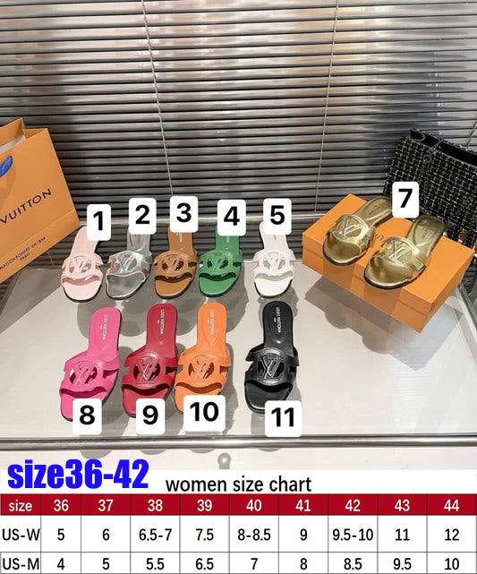L Cutout Logo Sandals