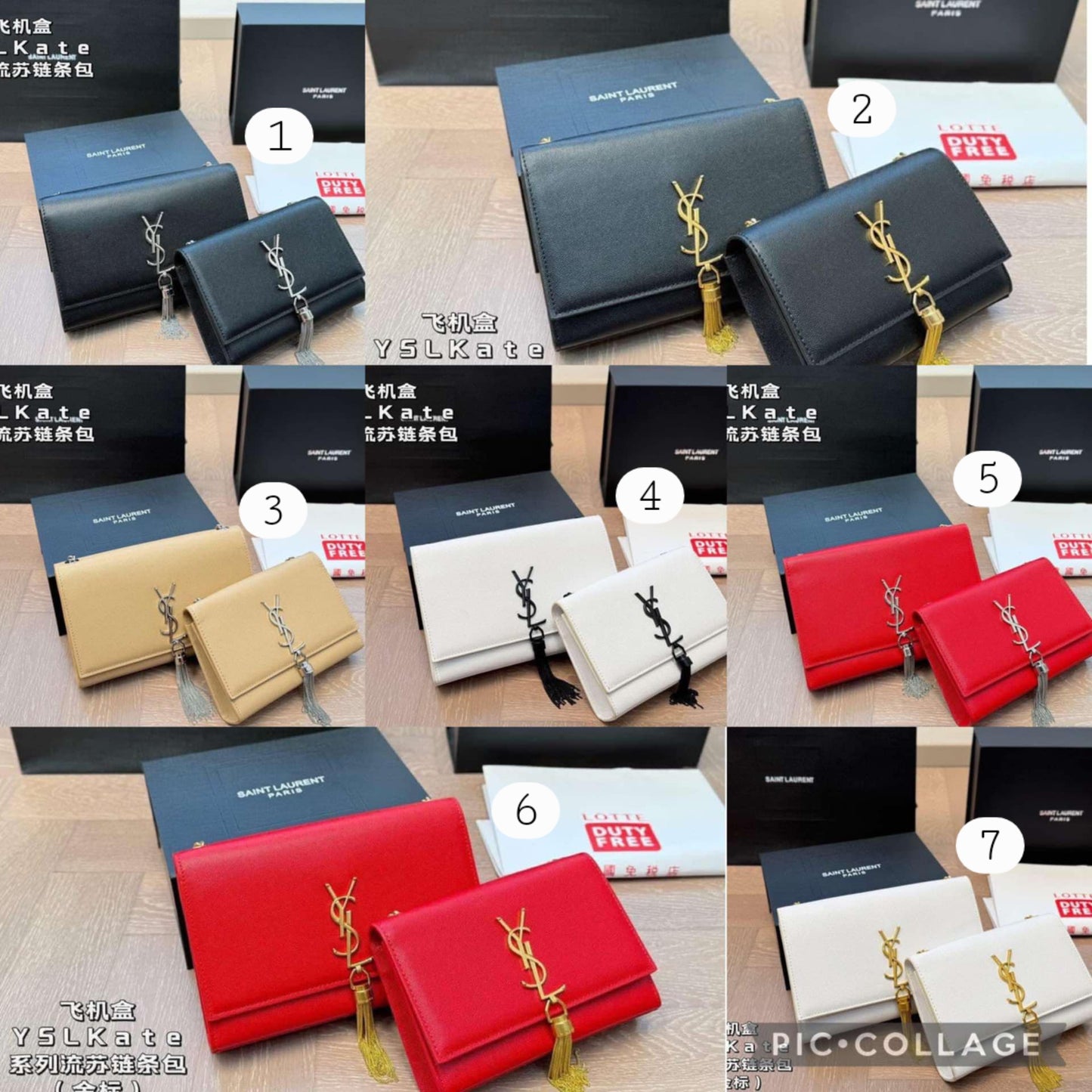 L Crossbody Clutch Bags w Chain Straps