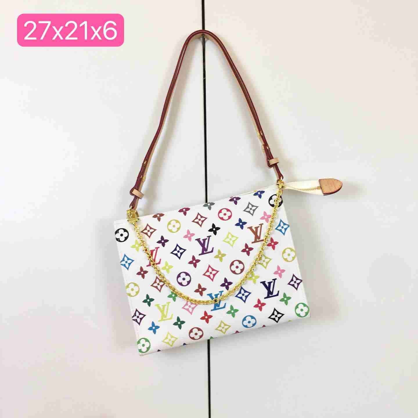 L Multi/White Bag w Chain