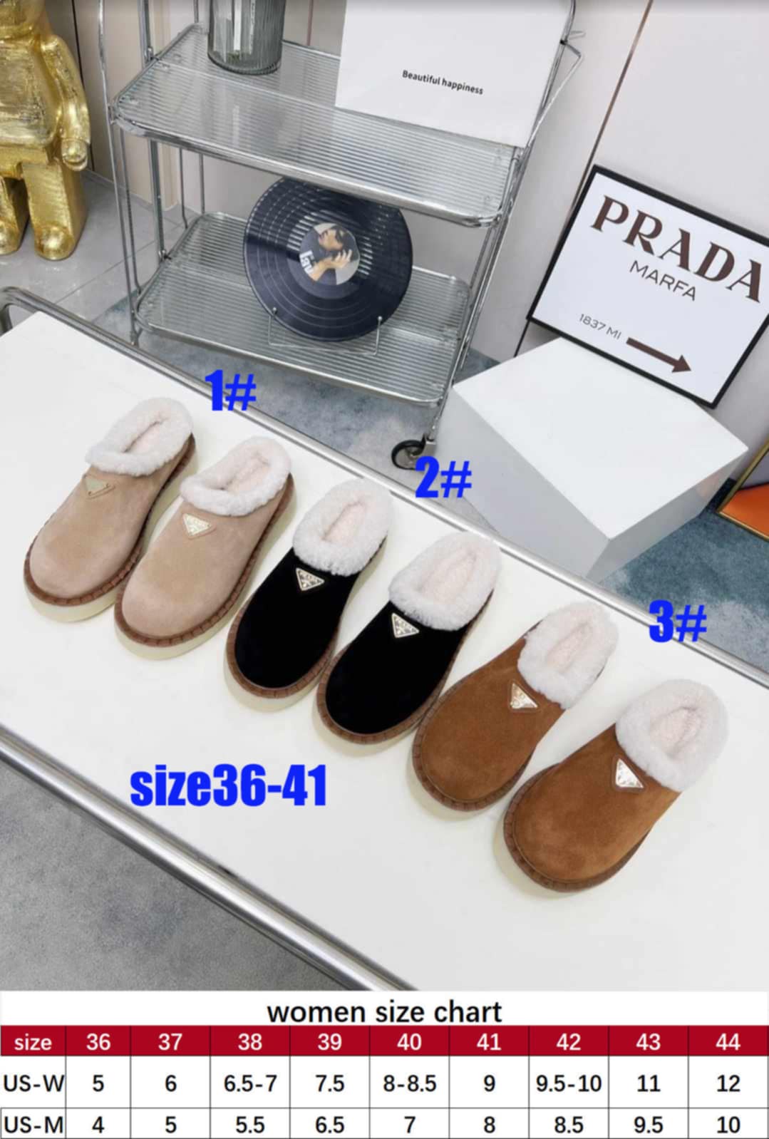 Prda Fuzzy Slip-ons