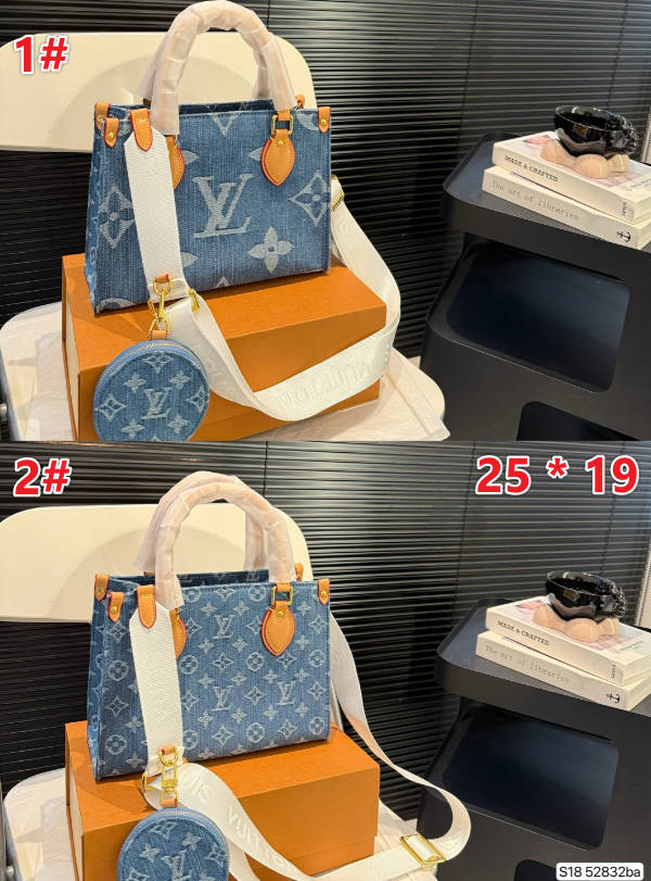 L Denim Mono Bags