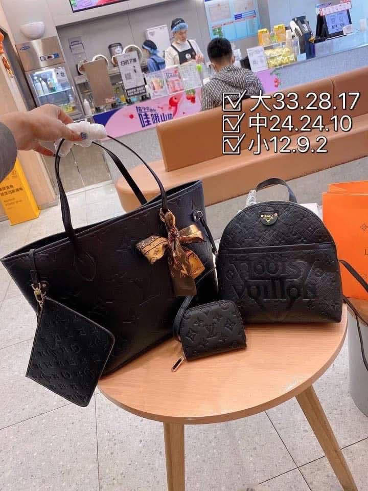 L Never Bag Set Black 2