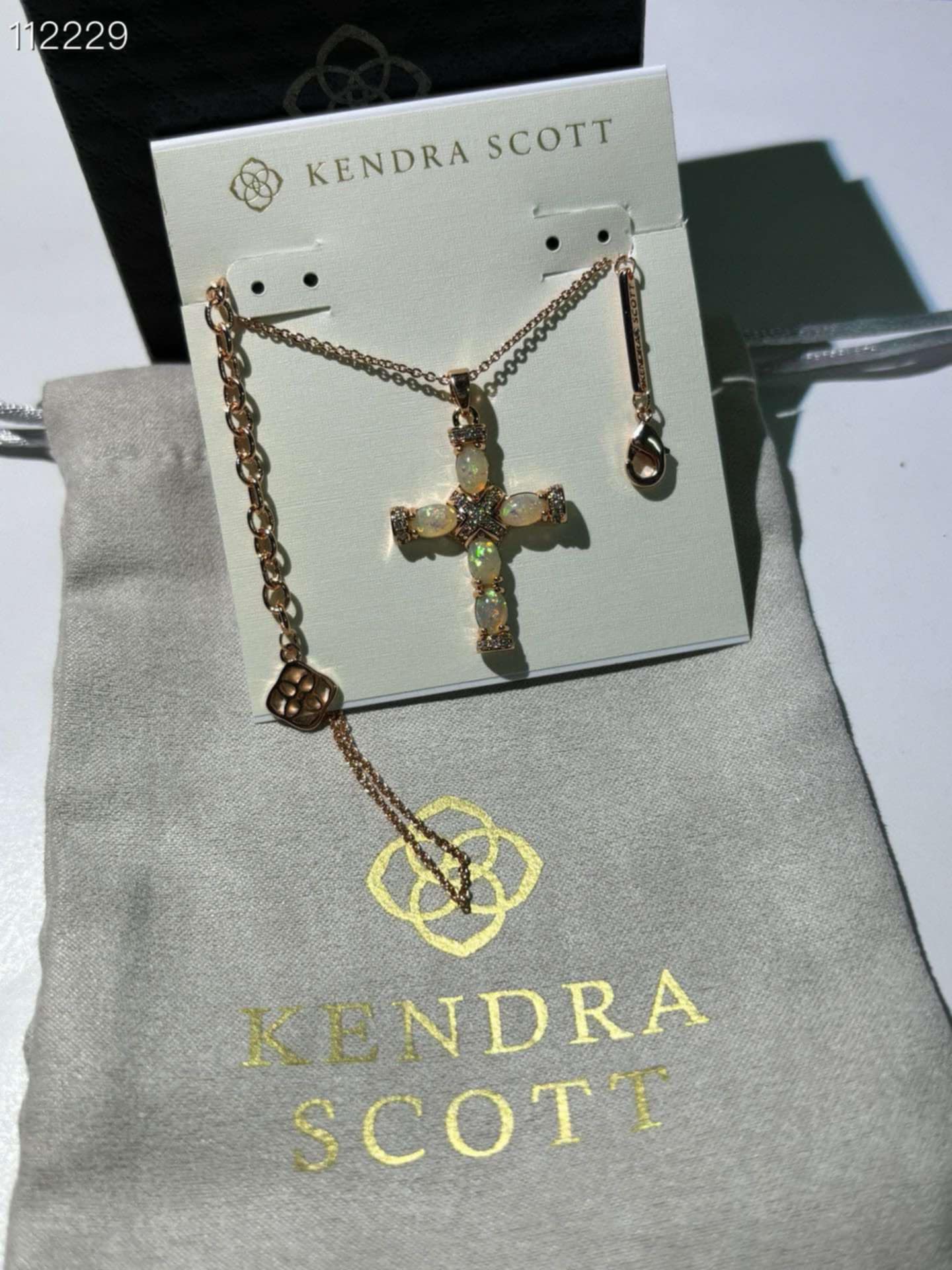 K-S Opal Cross Necklace