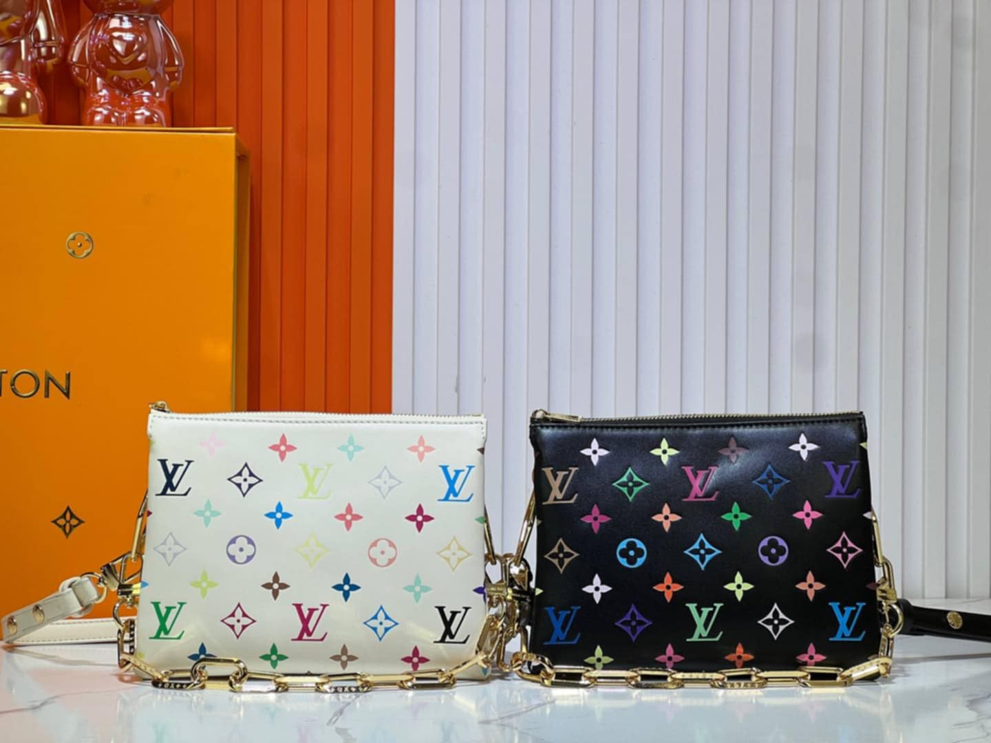 L Rainbow Bags Black/White