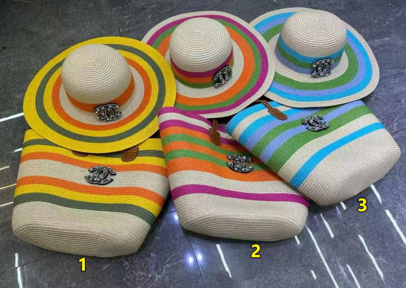 CC Stripe Hat & Tote Bag Sets