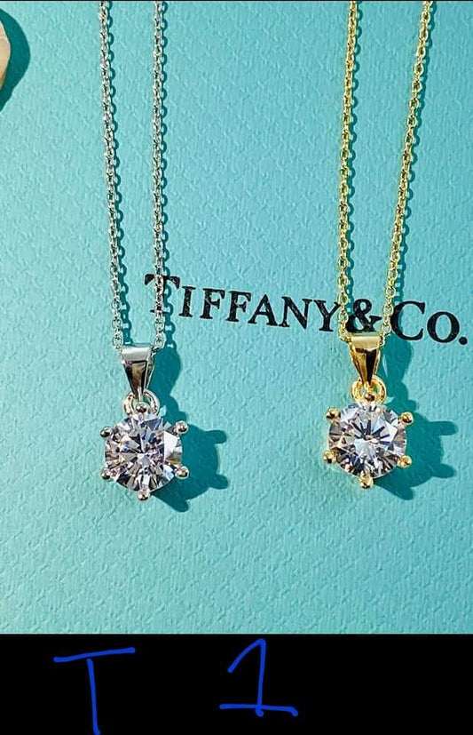 T Necklace Solitaire